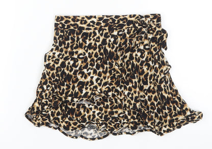 F&F Girls Brown Animal Print  Skater Skirt Size 4-5 Years
