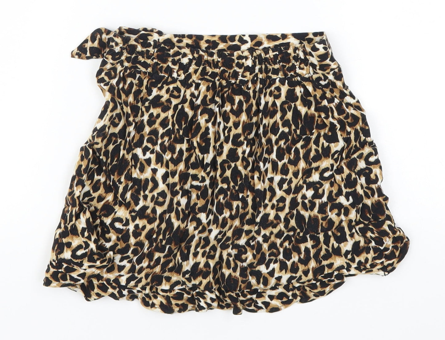 F&F Girls Brown Animal Print  Skater Skirt Size 4-5 Years