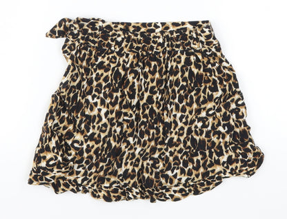 F&F Girls Brown Animal Print  Skater Skirt Size 4-5 Years