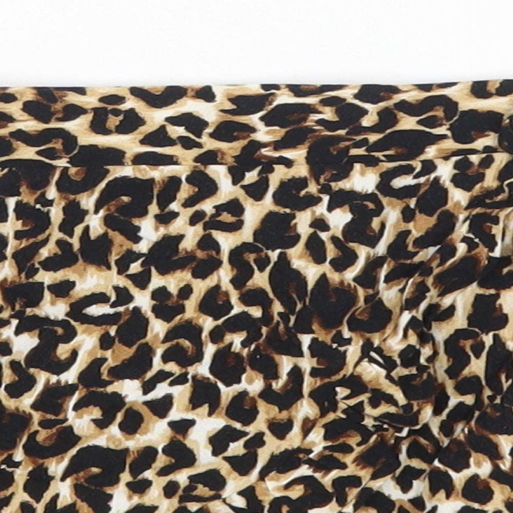 F&F Girls Brown Animal Print  Skater Skirt Size 4-5 Years
