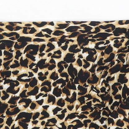 F&F Girls Brown Animal Print  Skater Skirt Size 4-5 Years