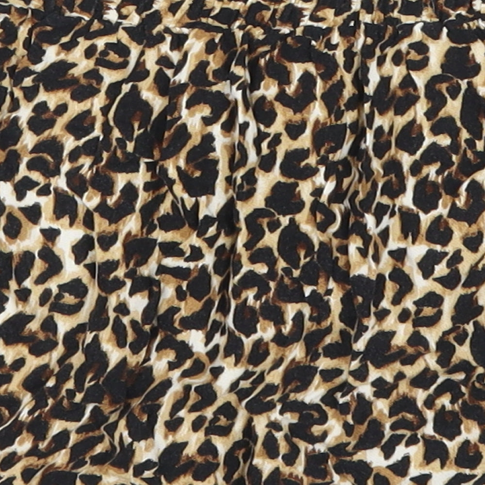 F&F Girls Brown Animal Print  Skater Skirt Size 4-5 Years