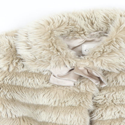 BHS Girls Beige   Jacket  Size 6 Years  - Fluffy