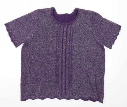 Bonmarché Womens Purple Pullover Jumper Size M