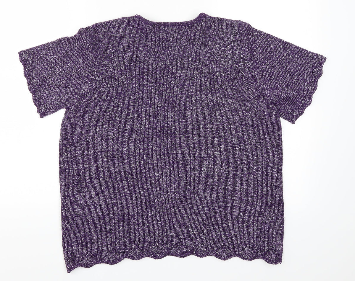 Bonmarché Womens Purple Pullover Jumper Size M