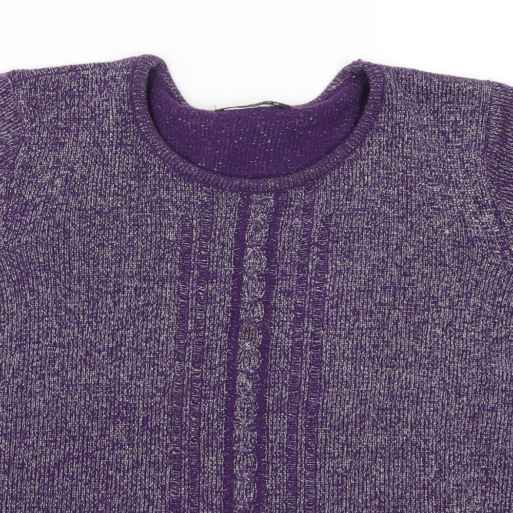 Bonmarché Womens Purple Pullover Jumper Size M