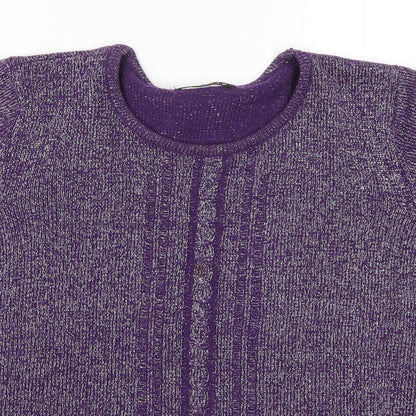 Bonmarché Womens Purple Pullover Jumper Size M