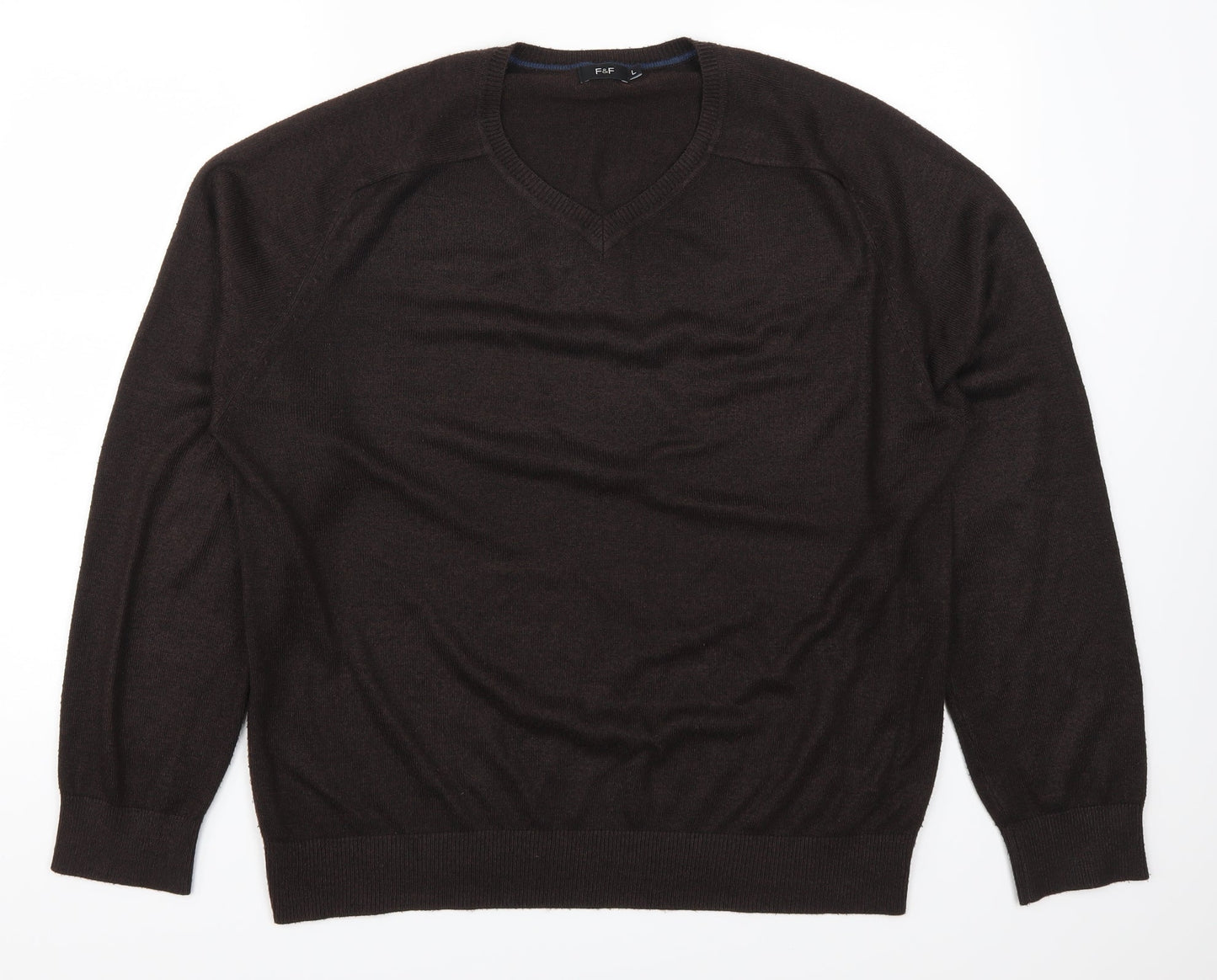 F&F Mens Brown   Pullover Jumper Size L