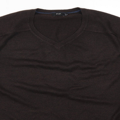 F&F Mens Brown   Pullover Jumper Size L