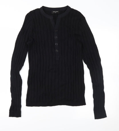 UrbanSpirit Mens Black  Knit Pullover Jumper Size S