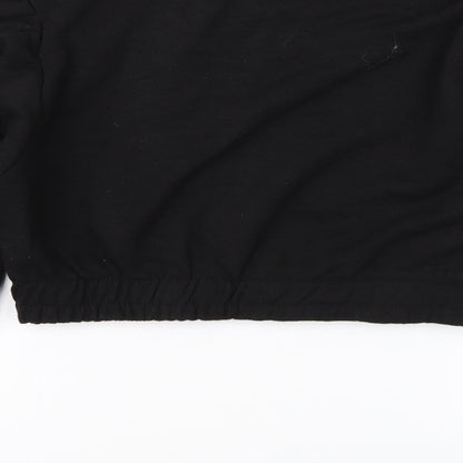 Womens Black   Pullover Sweatshirt Size 8  - Cropped