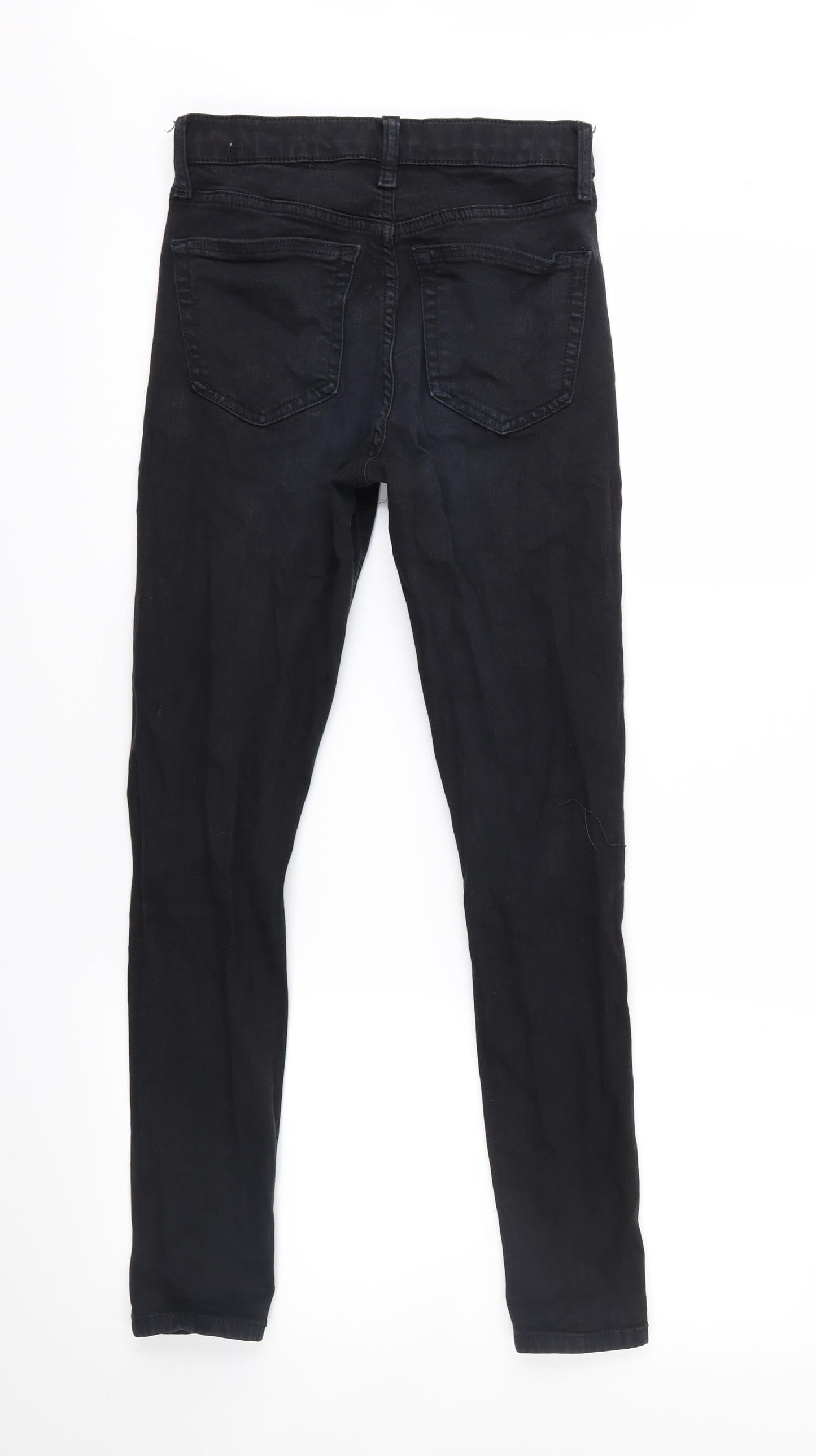 Topshop Womens Black  Denim Skinny Jeans Size 26 in L32 in