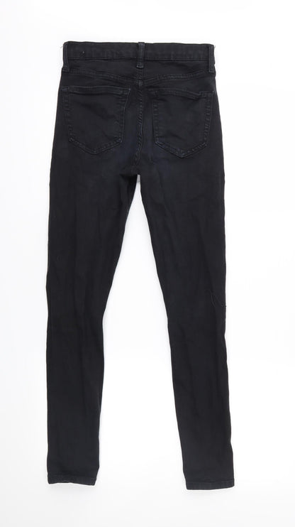 Topshop Womens Black  Denim Skinny Jeans Size 26 in L32 in