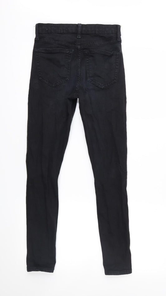 Topshop Womens Black  Denim Skinny Jeans Size 26 in L32 in