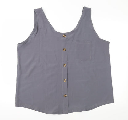 Womens UK Size  Preworn Grey Basic Blouse