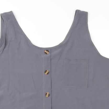 Womens UK Size  Preworn Grey Basic Blouse