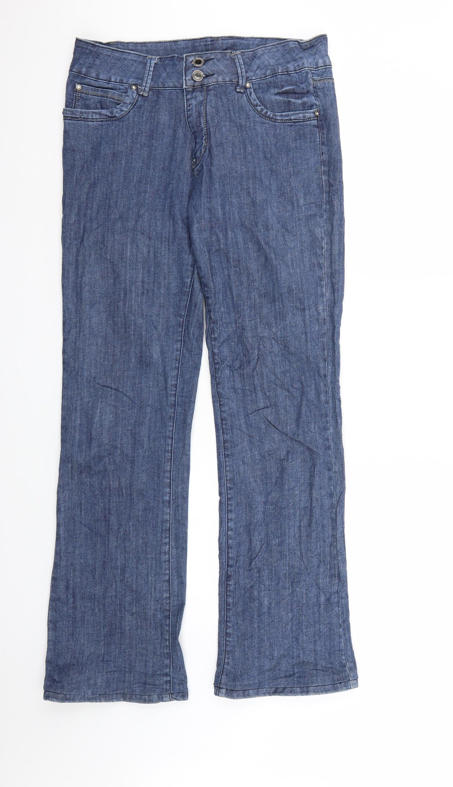 Preworn Womens Blue  Denim Flared Jeans  L30 in