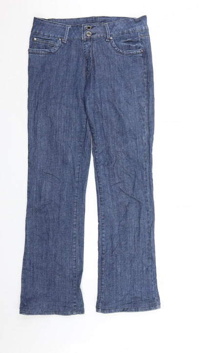 Preworn Womens Blue  Denim Flared Jeans  L30 in