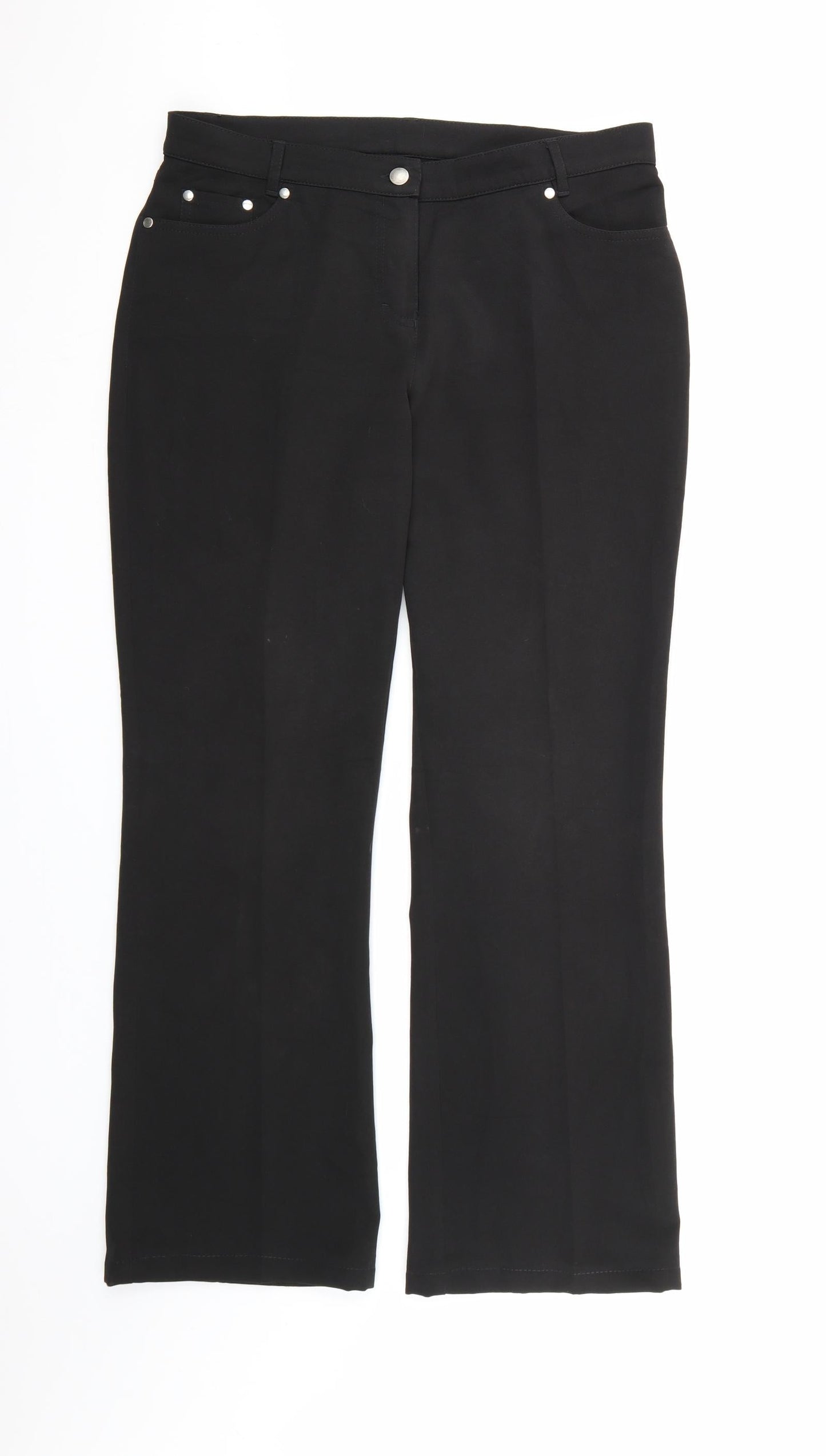 Yessica Womens Black  Rayon Dress Pants Trousers  L30 in