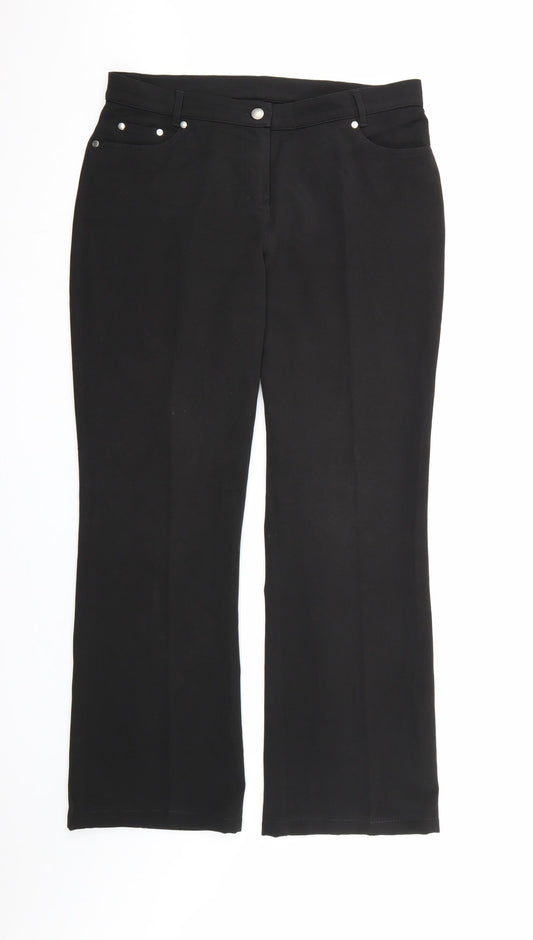 Yessica Womens Black  Rayon Dress Pants Trousers  L30 in