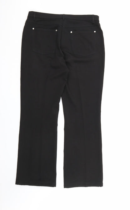 Yessica Womens Black  Rayon Dress Pants Trousers  L30 in