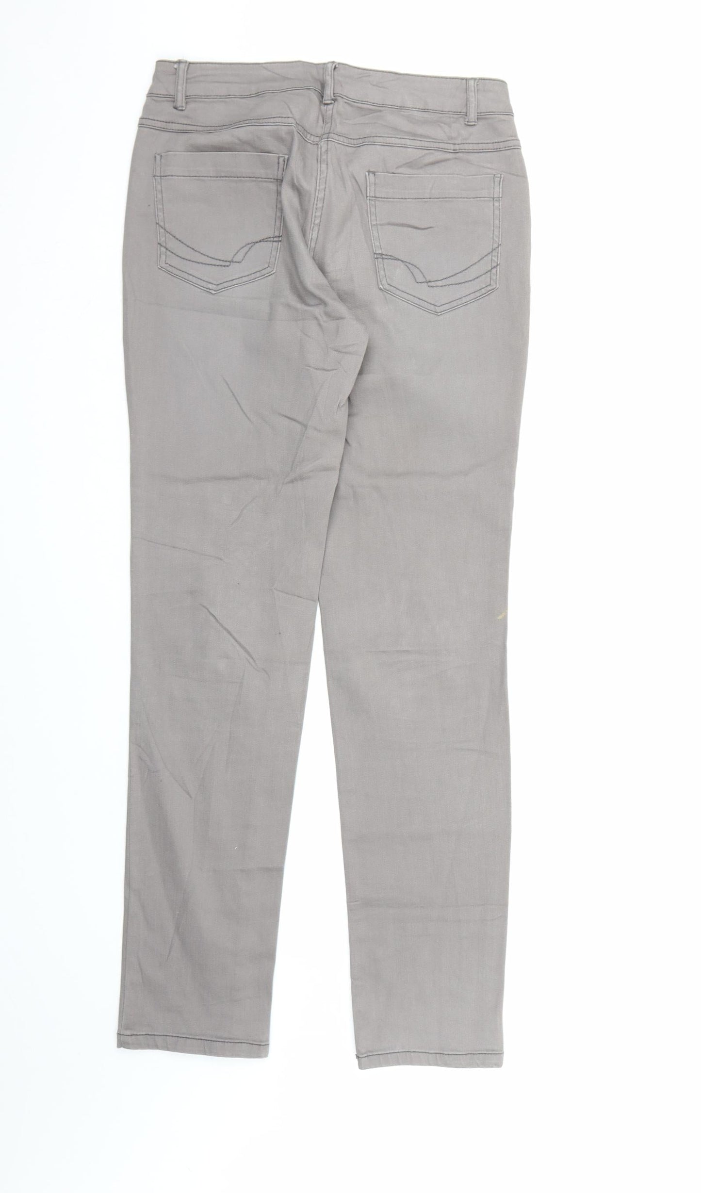 Gina Benotti Womens Grey  Denim Straight Jeans Size 10 L30 in