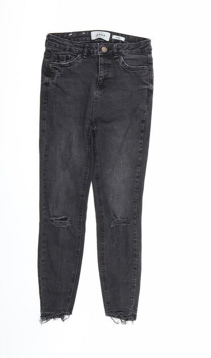 New Look Womens Black  Denim Skinny Jeans Size 8 L24 in