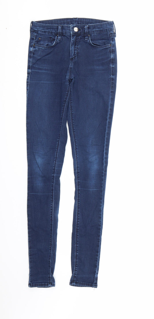 Topshop Womens Blue  Denim Skinny Jeans  L32 in