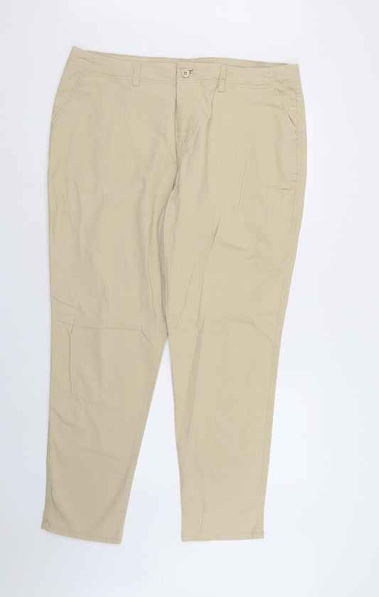 TU Womens Beige   Chino Trousers Size 18 L28 in