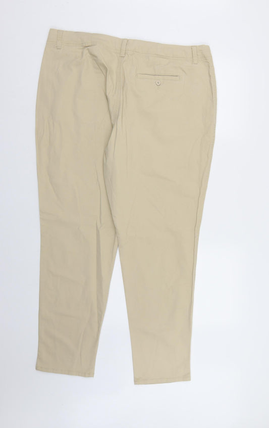 TU Womens Beige   Chino Trousers Size 18 L28 in