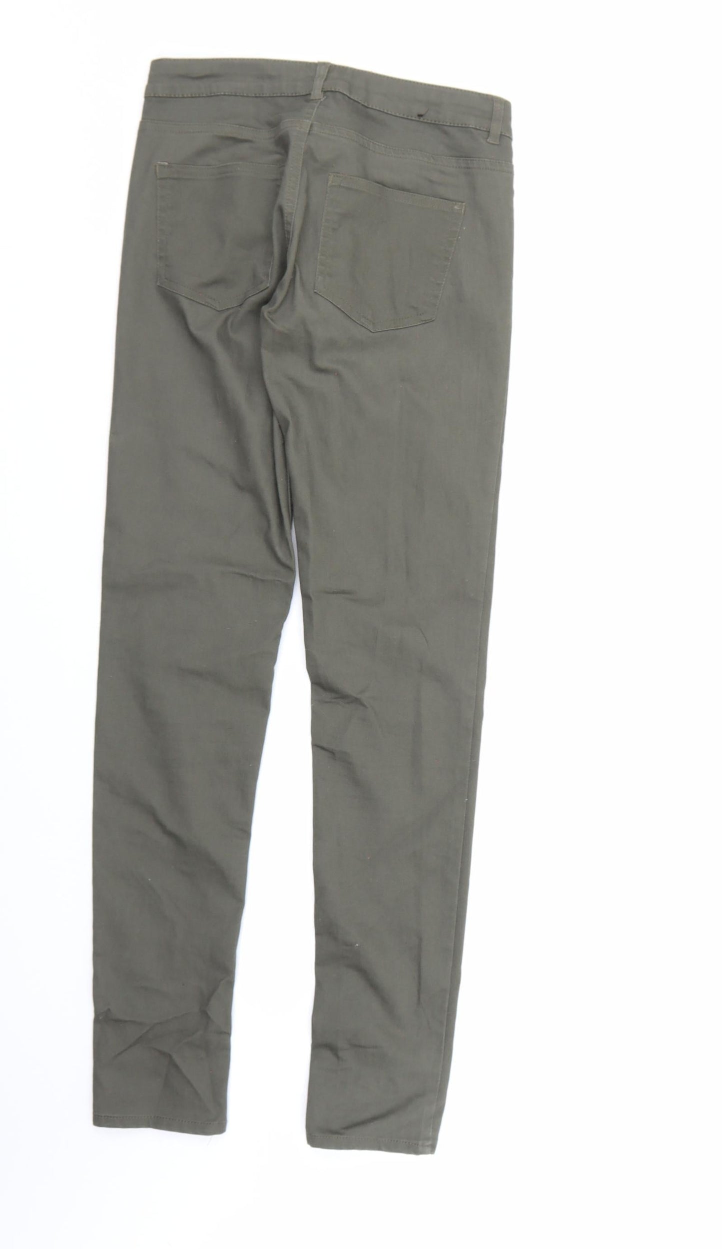 Womens UK Size 10 H&M Regular Fit Skinny Green Jeans