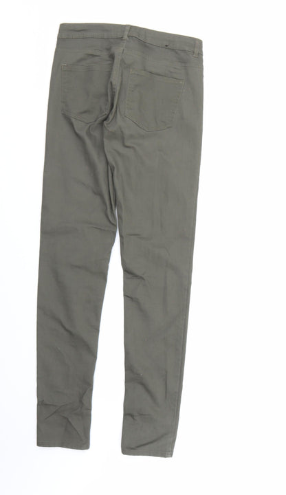 Womens UK Size 10 H&M Regular Fit Skinny Green Jeans