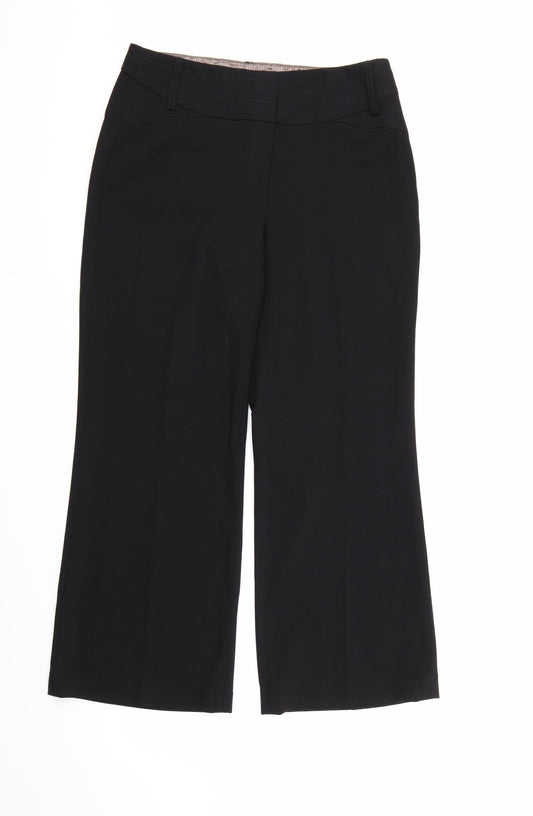 Womens UK Size 10 NEXT Regular Fit Dress Pants Black Trousers