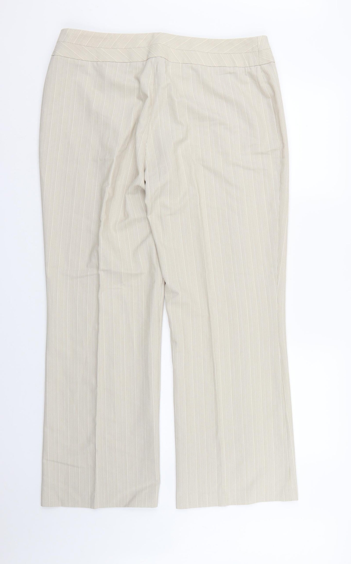 Womens UK Size 16 NEXT Regular Fit Dress Pants Beige Trousers