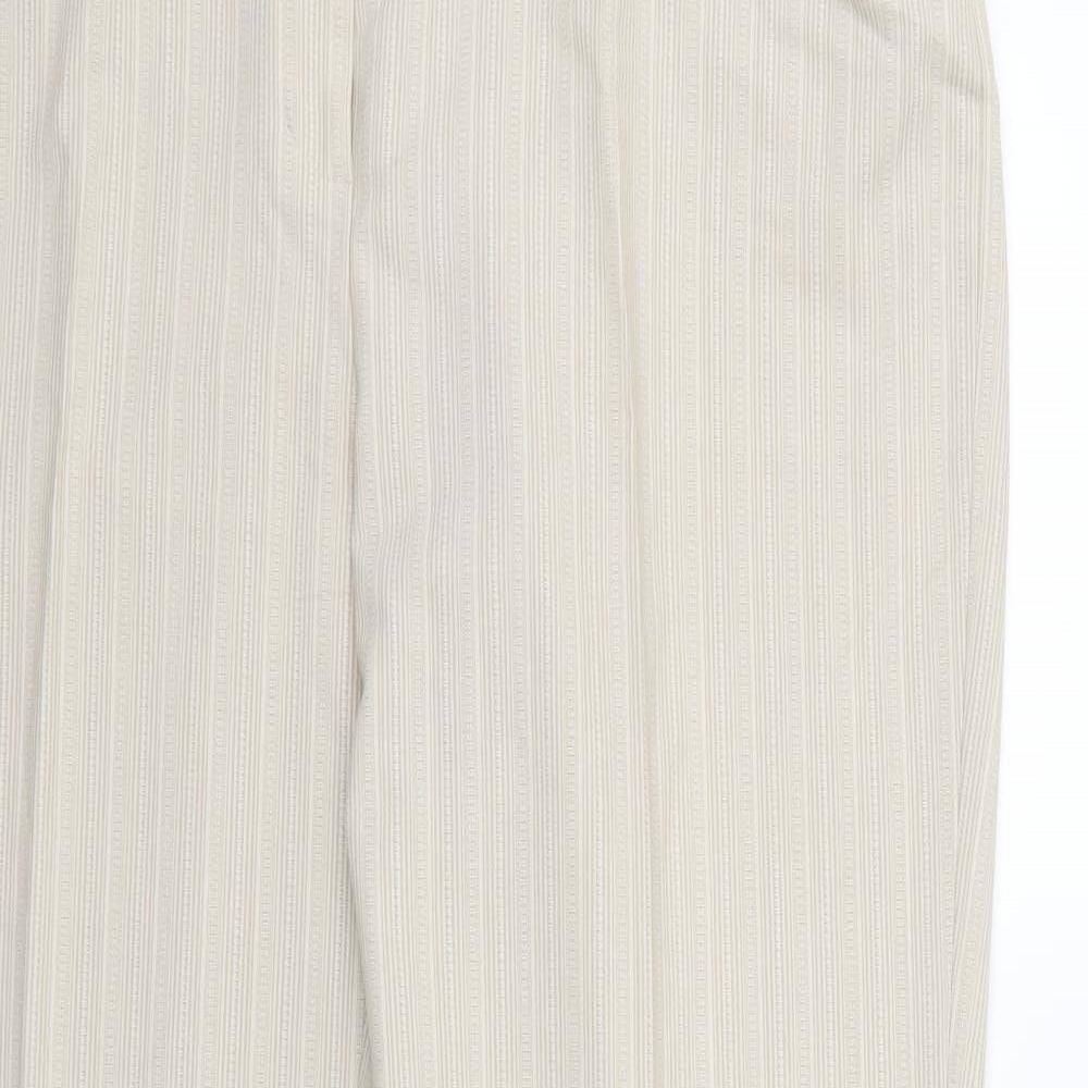 Womens UK Size 16 NEXT Regular Fit Dress Pants Beige Trousers