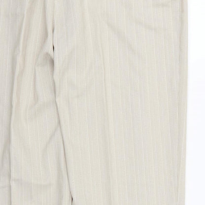 Womens UK Size 16 NEXT Regular Fit Dress Pants Beige Trousers
