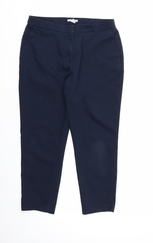 Womens UK Size 14 H&M Regular Fit Dress Pants Blue Trousers