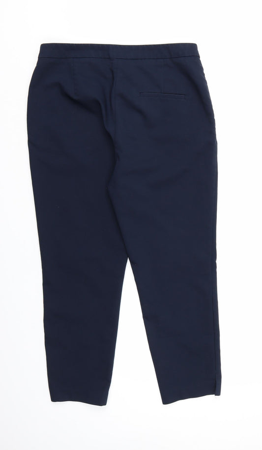 Womens UK Size 14 H&M Regular Fit Dress Pants Blue Trousers