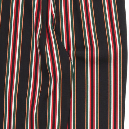 prettylit Womens Black Striped Rayon Bloomer Trousers Size 10 L24 in