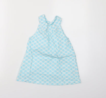 lulipu Girls Blue Floral  A-Line  Size 5-6 Years