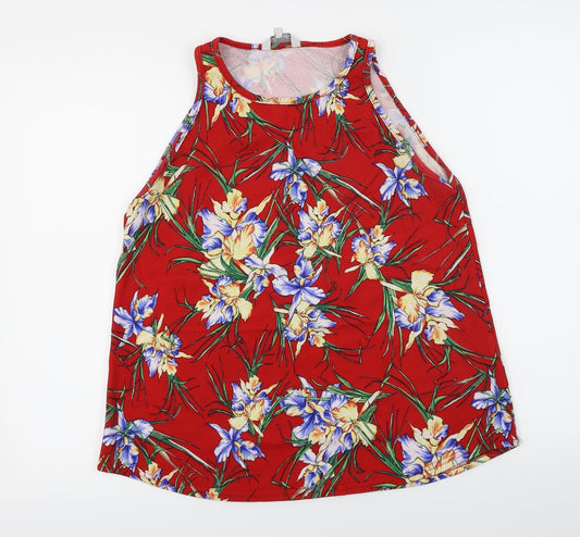 Womens UK Size 14 Peacocks Red Basic Blouse