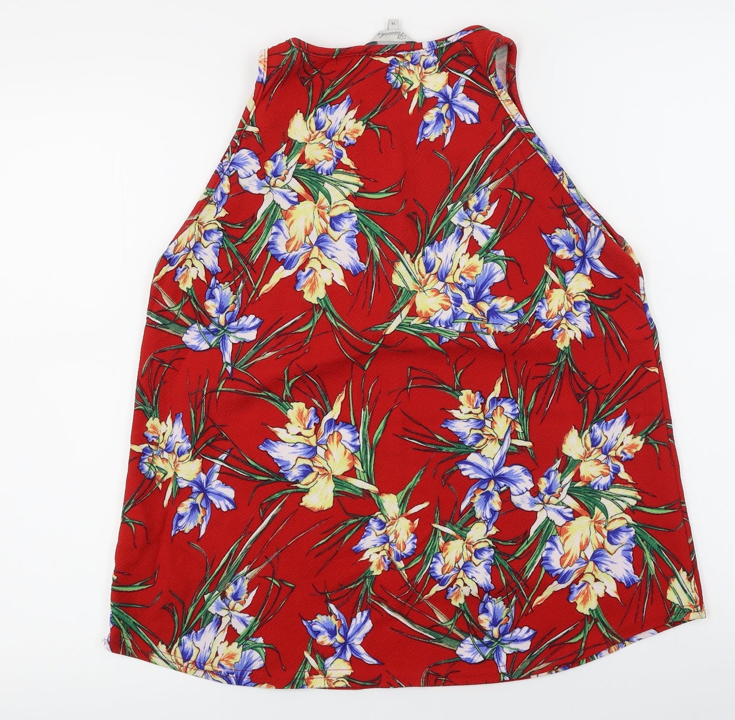 Womens UK Size 14 Peacocks Red Basic Blouse