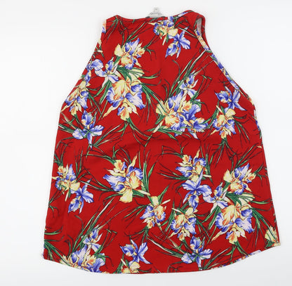 Womens UK Size 14 Peacocks Red Basic Blouse