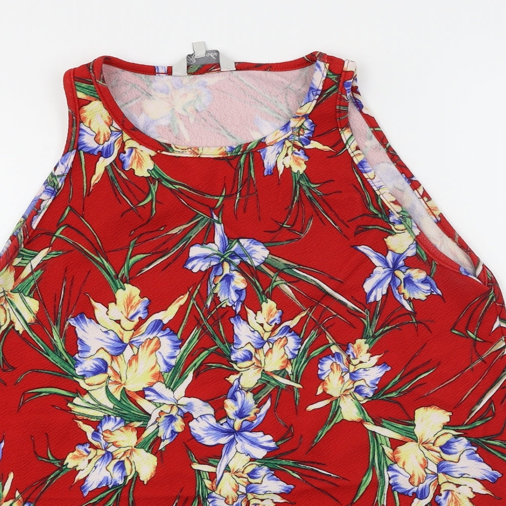 Womens UK Size 14 Peacocks Red Basic Blouse