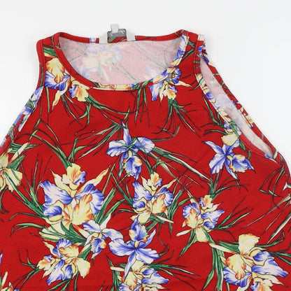 Womens UK Size 14 Peacocks Red Basic Blouse