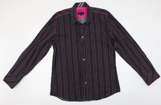 urbanspirit collection Mens Purple Striped   Button-Up Size L