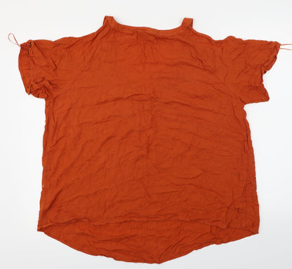 F&F  Womens Orange   Basic Blouse Size 22