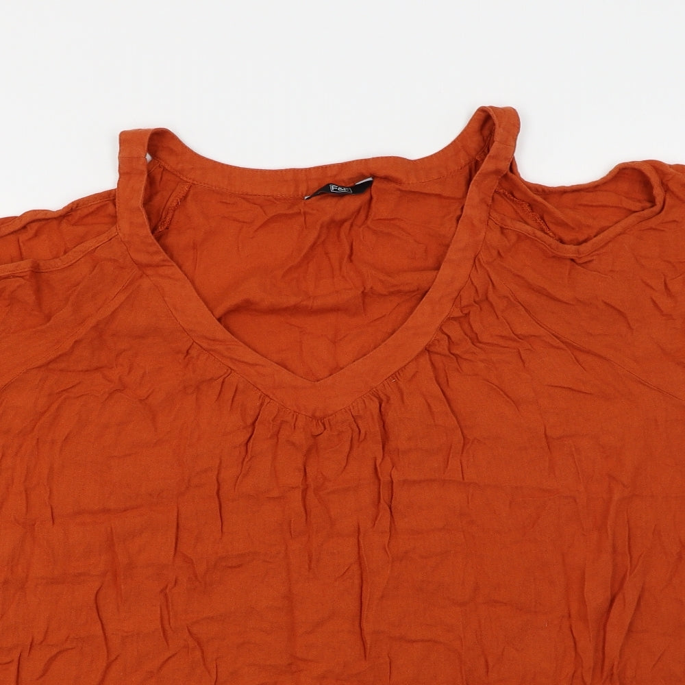 F&F  Womens Orange   Basic Blouse Size 22