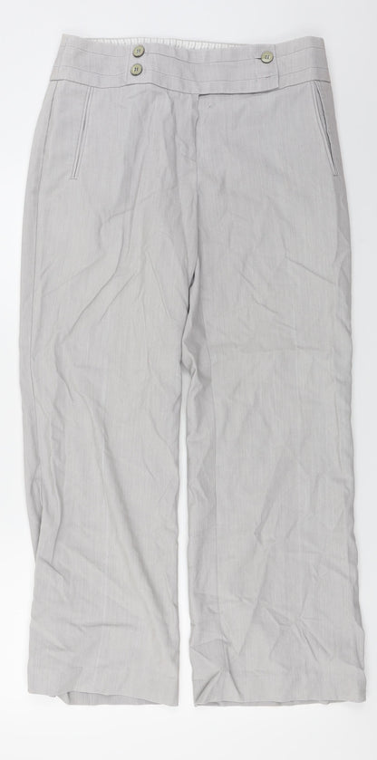 Womens UK Size 12 Marks and Spencer Regular Fit  Grey Trousers