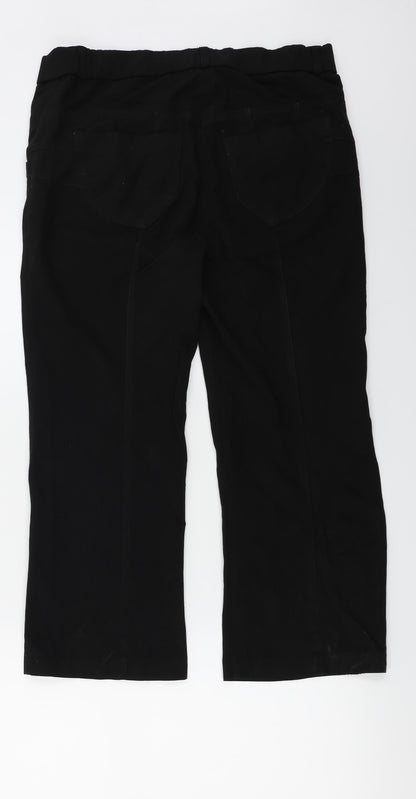 WOW Womens Black   Trousers  Size 14 L22 in